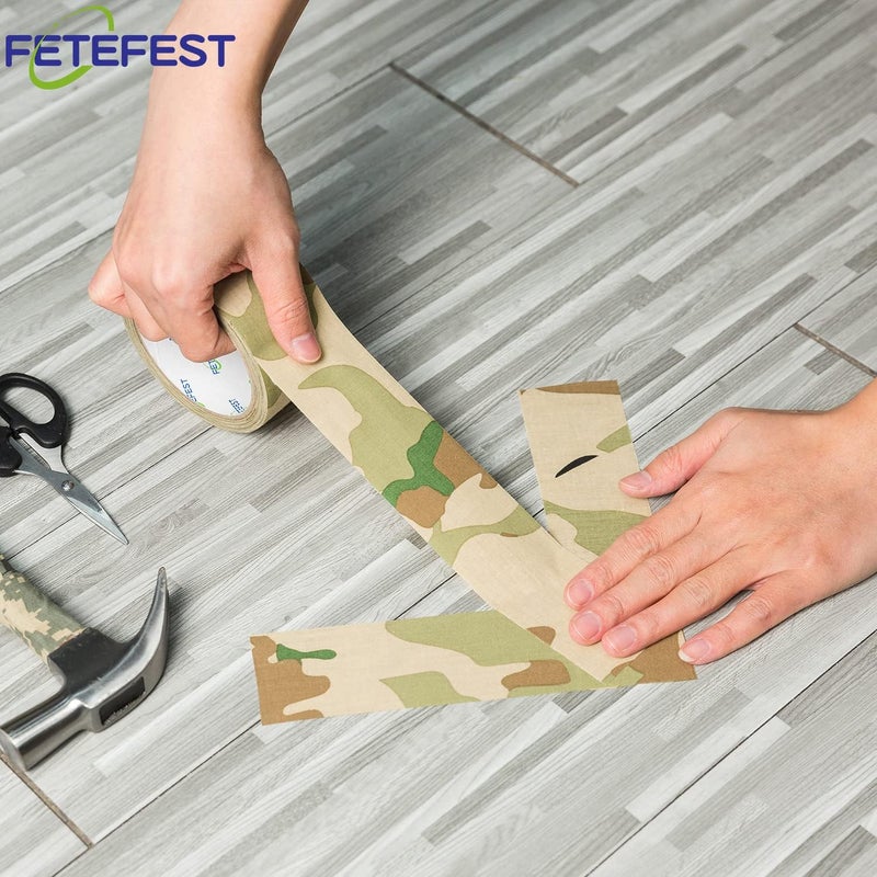 Fetefest Camo Tape Camouflage Tape No Residue, Non-Reflective 2" by 30Yard with Various Camo Patents - Image 5